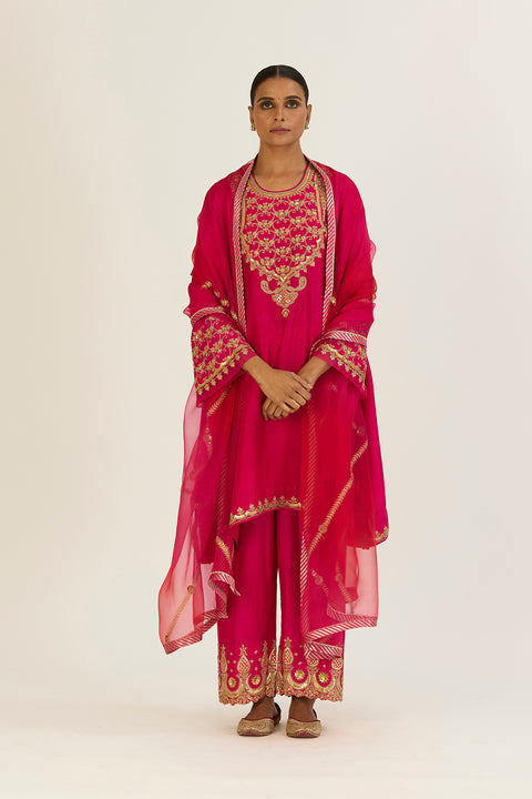 Alta Kurta and Pant-Fuschia