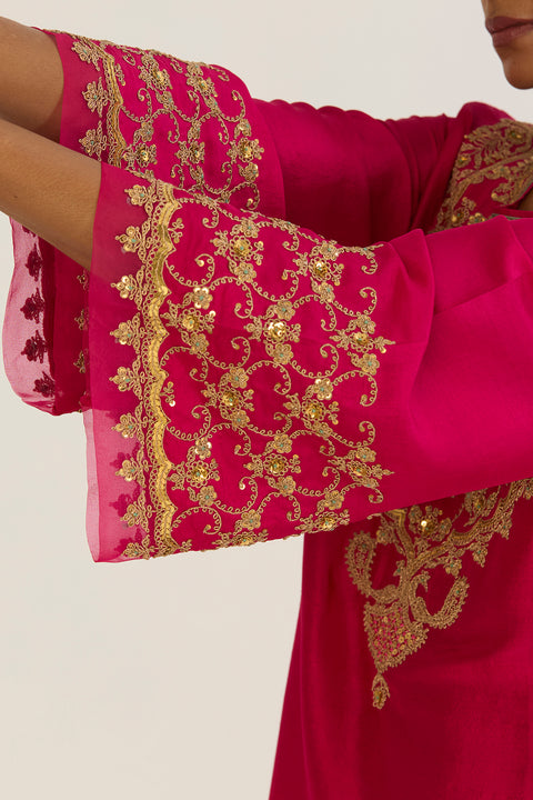 Alta Kurta and Pant-Fuschia