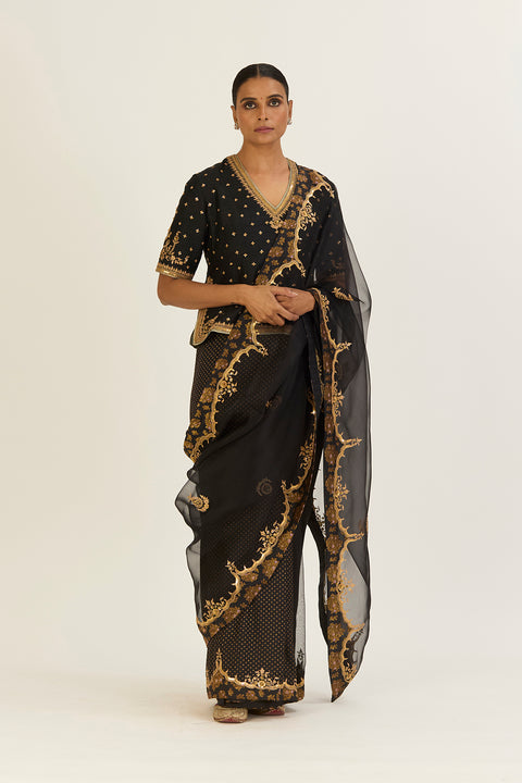 Kashvi Saree-Black