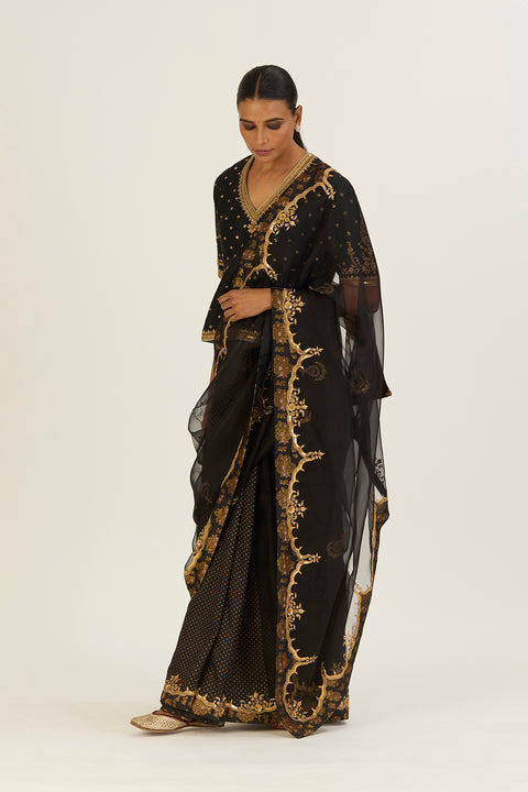 Kashvi Saree-Black
