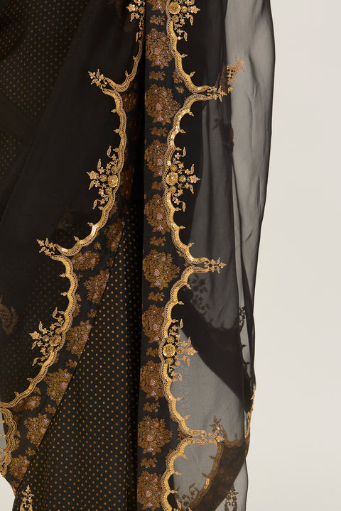 Kashvi Saree-Black