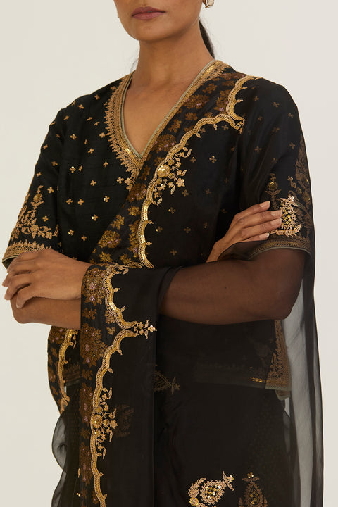 Kashvi Saree-Black