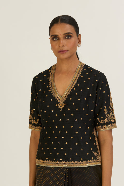Tapsee Blouse-Black