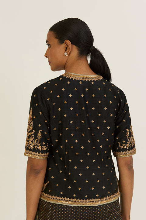 Tapsee Blouse-Black