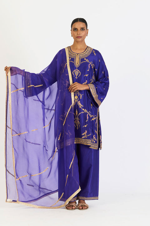 Mahika Kurta and Pant - Purple