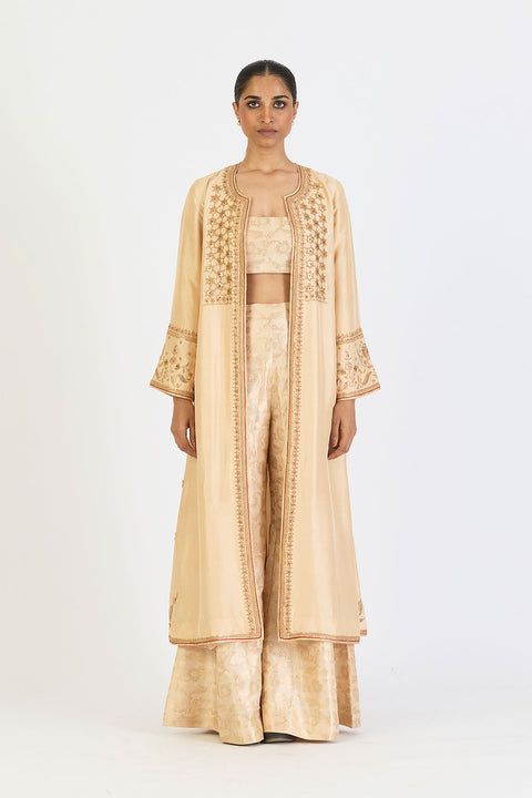 Gunjan Jacket Set - Oats