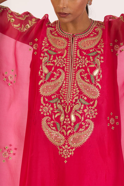 Ishara Kaftan and Pant - Fuschia Pink