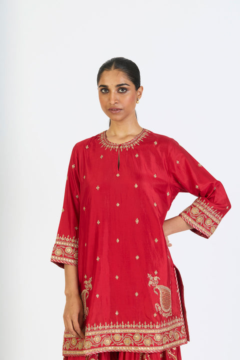 Amaya Kurta and Sharara - Red