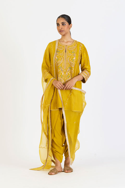 Riddhima Kurta and Pant - Lime