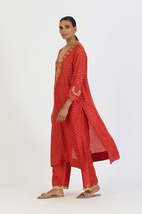 Shreya Kurta and Pant - Rust