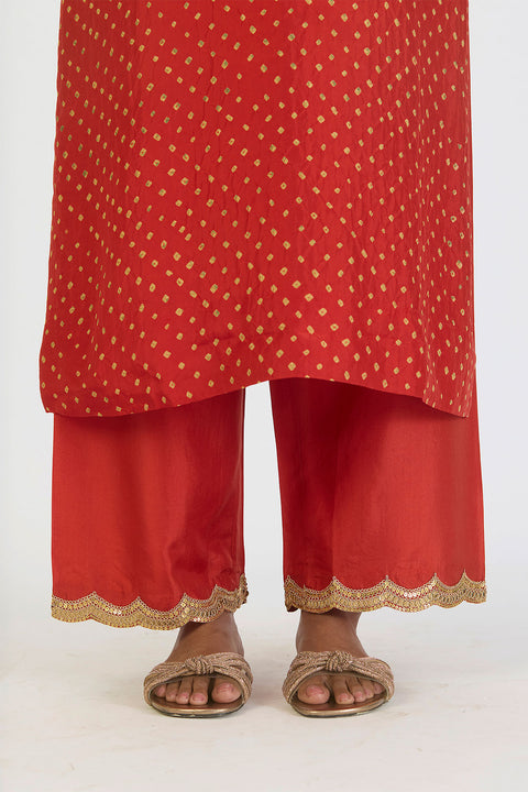 Shreya Kurta and Pant - Rust