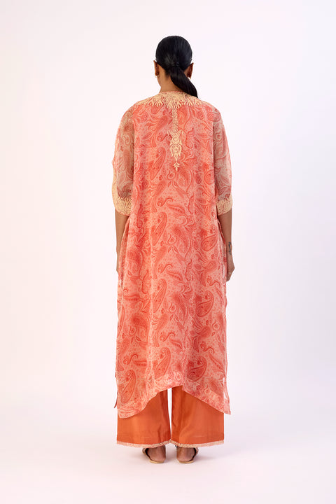 Gulnaar Kaftan and Pant - Peach