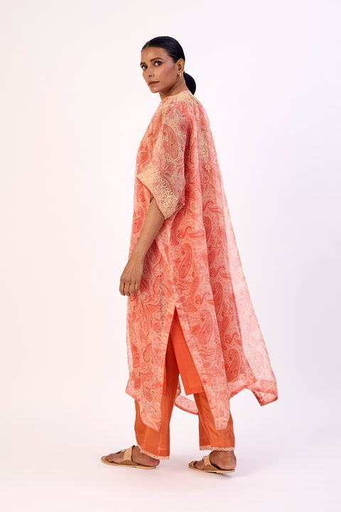 Gulnaar Kaftan and Pant - Peach