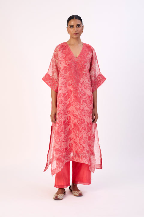 Gulnaar Kaftan and Pant - Pink
