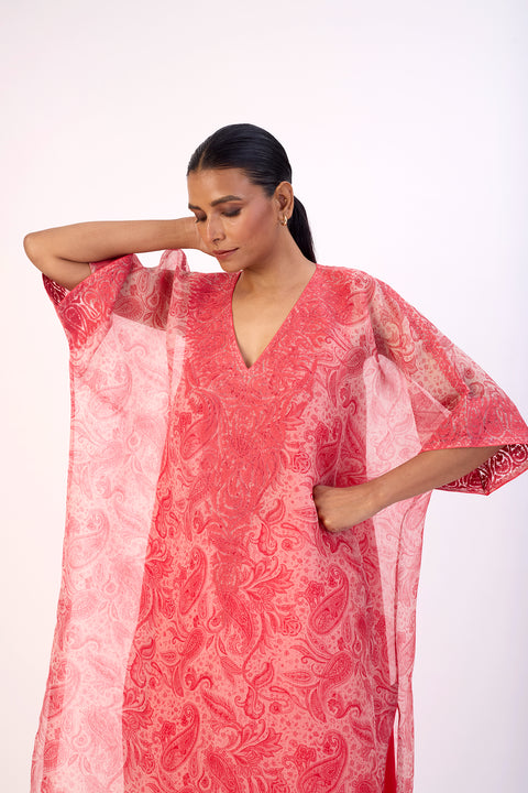 Gulnaar Kaftan and Pant - Pink