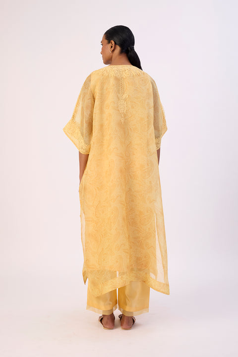 Gulnaar Kaftan and Pant - Yellow