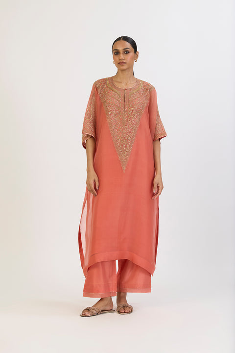 Avanti Kaftan and Pant - Coral