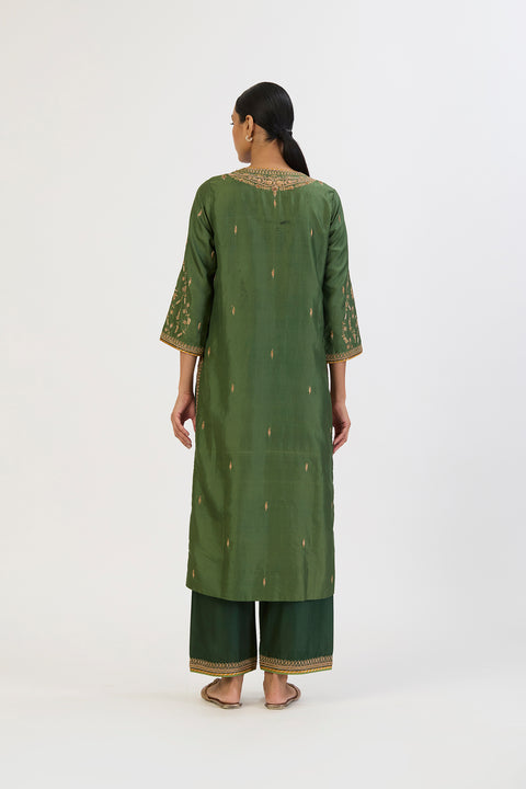 Chitrali Kurta and Pant - Green