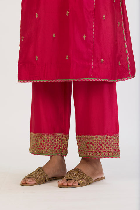 Shalini Kurta and Pant - Dark Pink