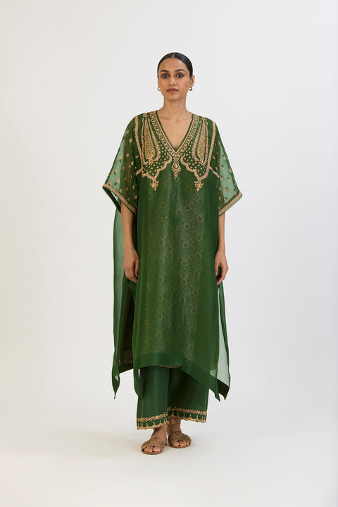Madhavi Kaftan and Pant - Dark Green