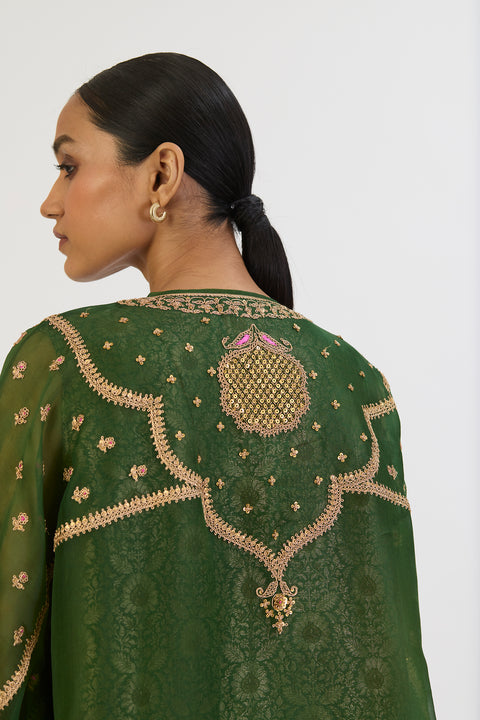 Madhavi Kaftan and Pant - Dark Green