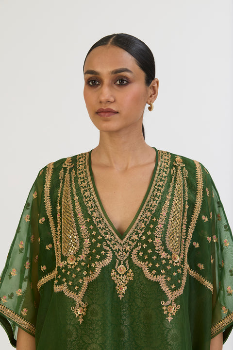 Madhavi Kaftan and Pant - Dark Green