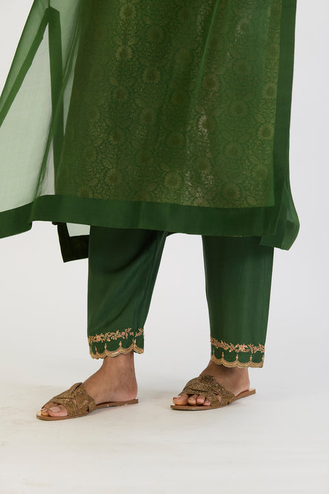 Madhavi Kaftan and Pant - Dark Green