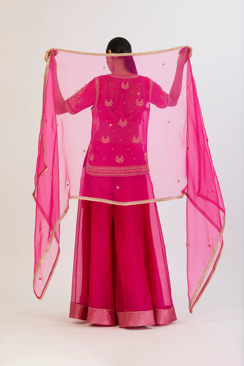 Almas Dupatta - Fuschia