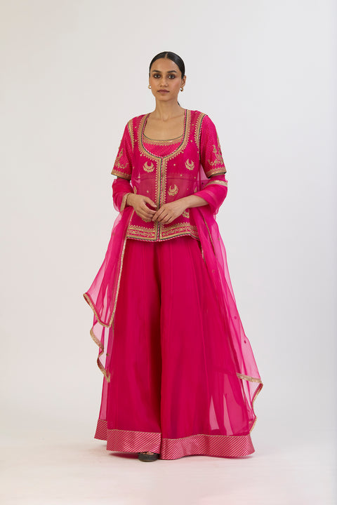 Almas Dupatta - Fuschia