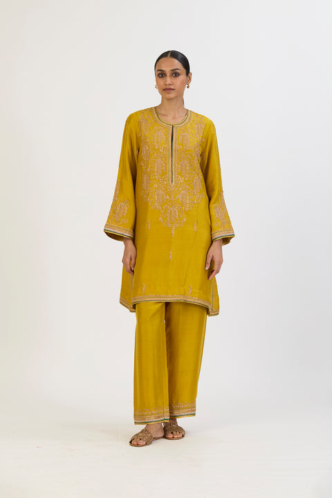 Ishani Kurta and Pant - Lime Green