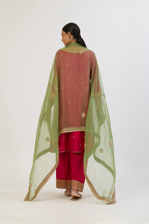Rajasi Dupatta - Dull Green