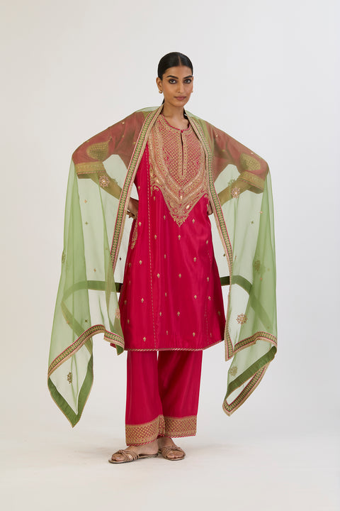 Rajasi Dupatta - Dull Green