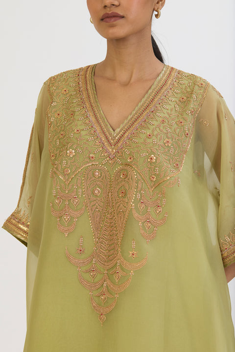 Shambhavi Kaftan and Pant - Sea Green