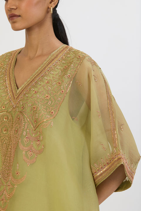 Shambhavi Kaftan and Pant - Sea Green