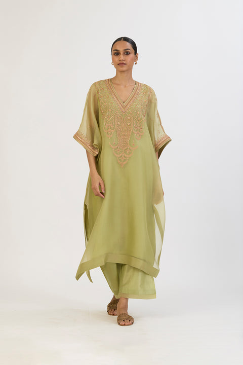 Shambhavi Kaftan and Pant - Sea Green