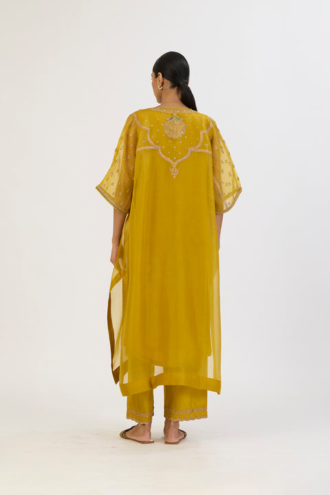 Madhavi Kaftan and Pant - Lime Green