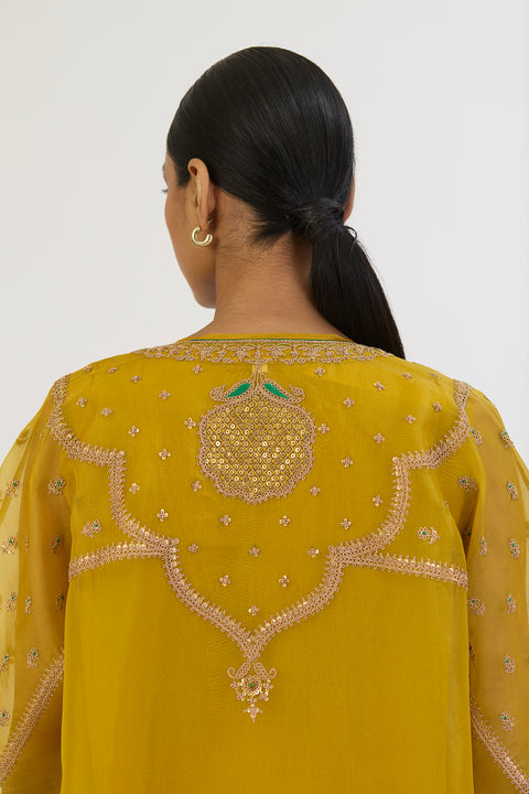 Madhavi Kaftan and Pant - Lime Green