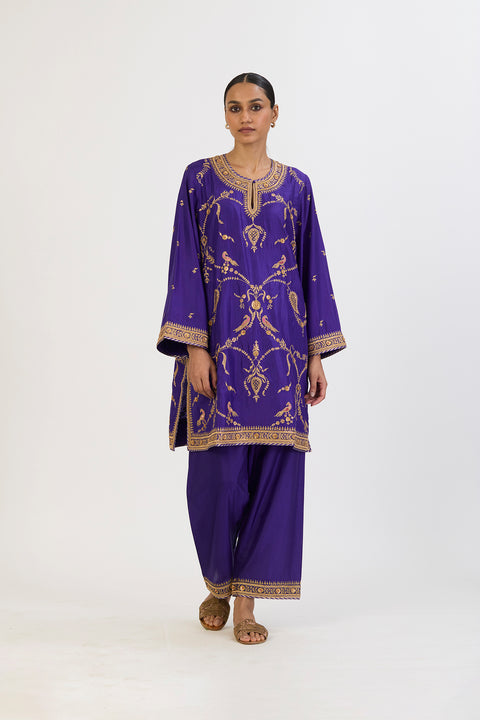 Mahika Kurta and Pant - Purple