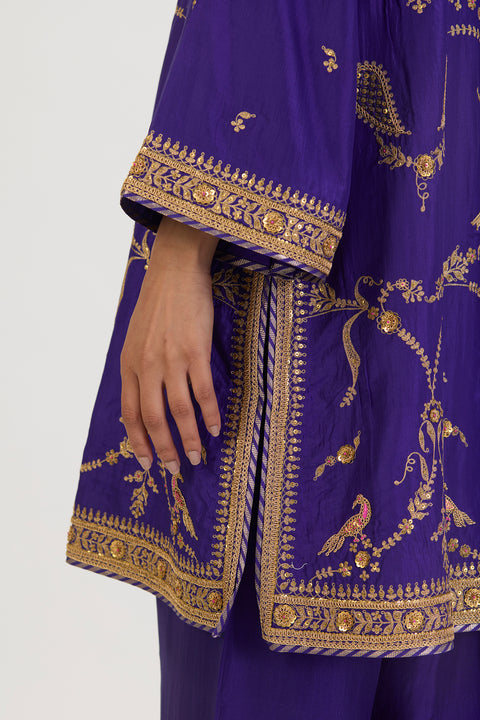 Mahika Kurta and Pant - Purple