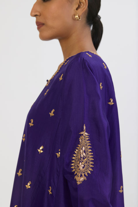 Hina Kurta and Pant - Purple