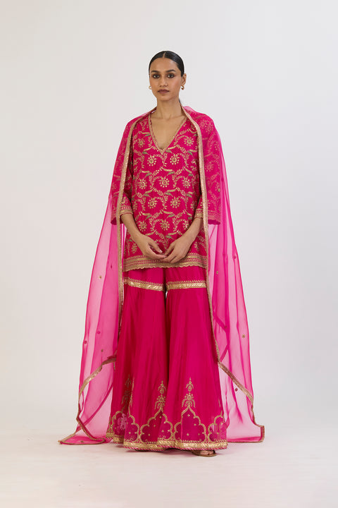 Rasa Dupatta - Fuschia