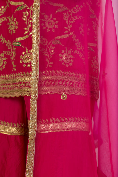 Rasa Dupatta - Fuschia