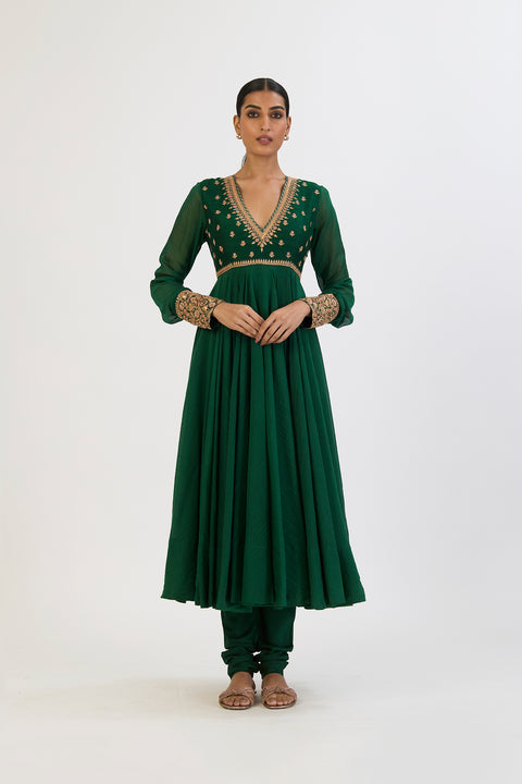 Neelima Anarkali - Green