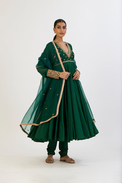 Neelima Anarkali - Green