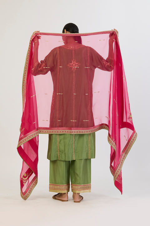 Yashika Dupatta - Dark Pink