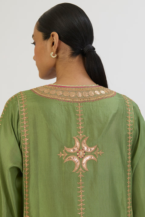 Ruhani Kurta and Pant - Dull Green