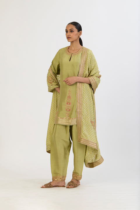 Mehar Kurta and Pant - Sea Green