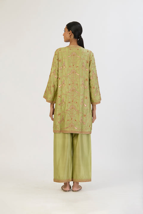 Abhira Kurta and Pant - Sea Green