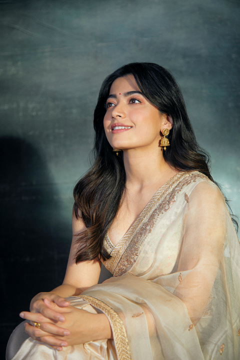 Deeba Saree-Ivory