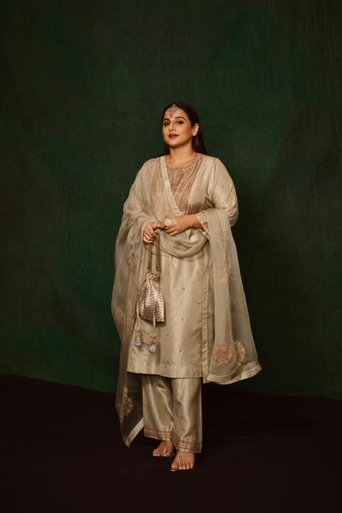 Dipty Kurta and  Pant-Sea Green
